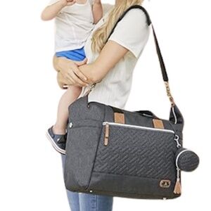 Dikaslon Grey Large Tote Travel Diaper Bag